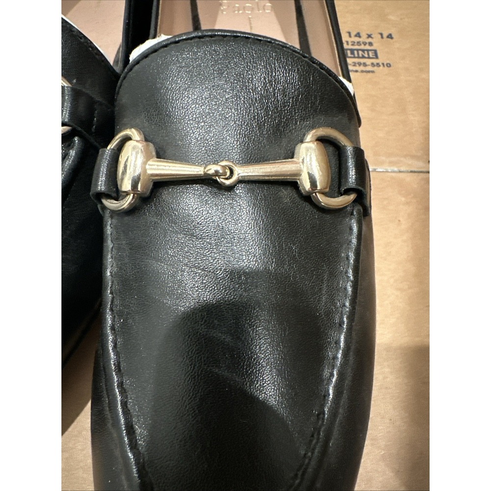 Linea Paolo Women Size Maura Essential Golden Bit Leather Loafers Classic *READ* - Picture 5 of 11